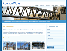 Tablet Screenshot of ableironwork.com